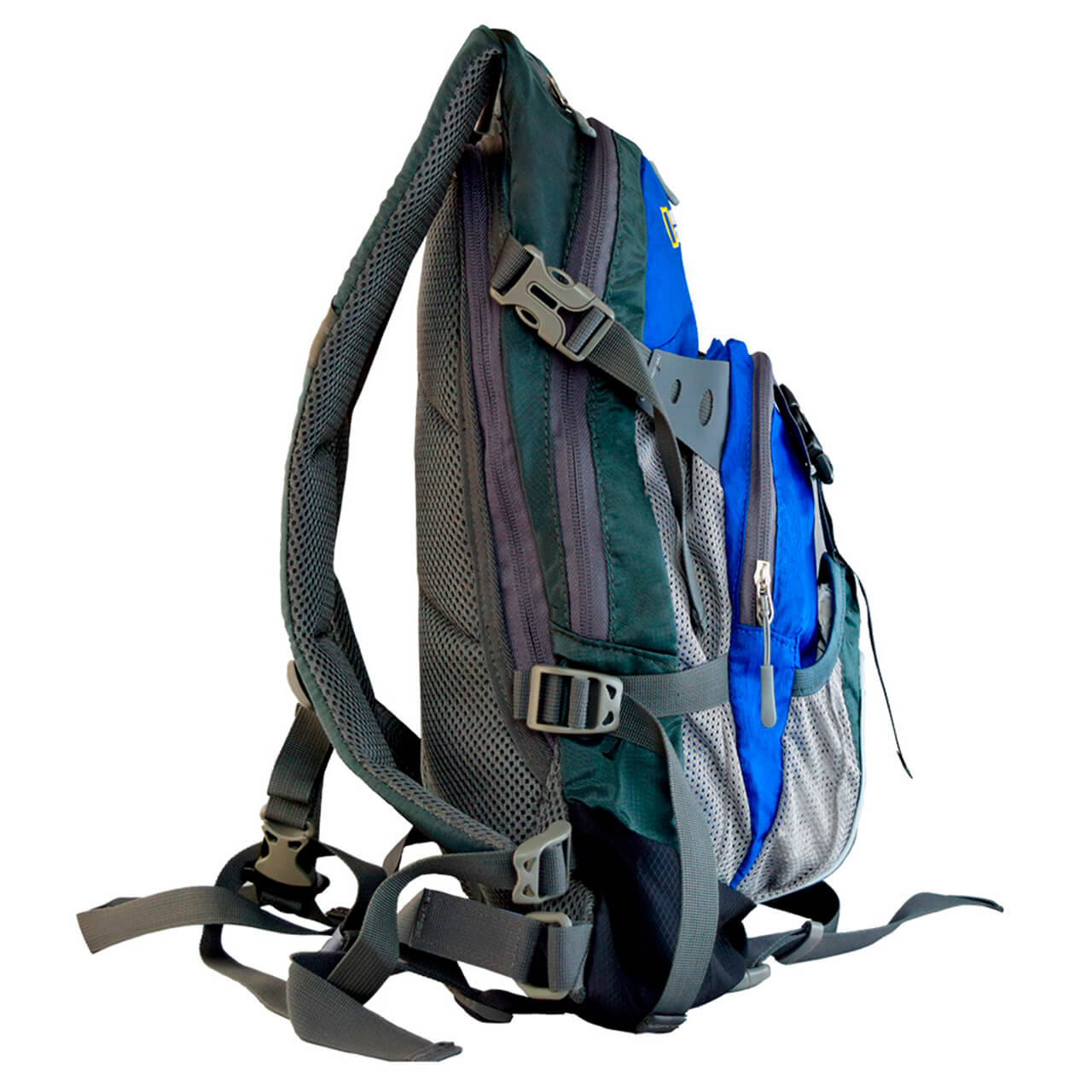 Foto 5 pulgar | Mochila De Hidratación National Geographic Hng1121, Azul Con Gris, Yakima 12 L Con Silbato Negro S.o.s.