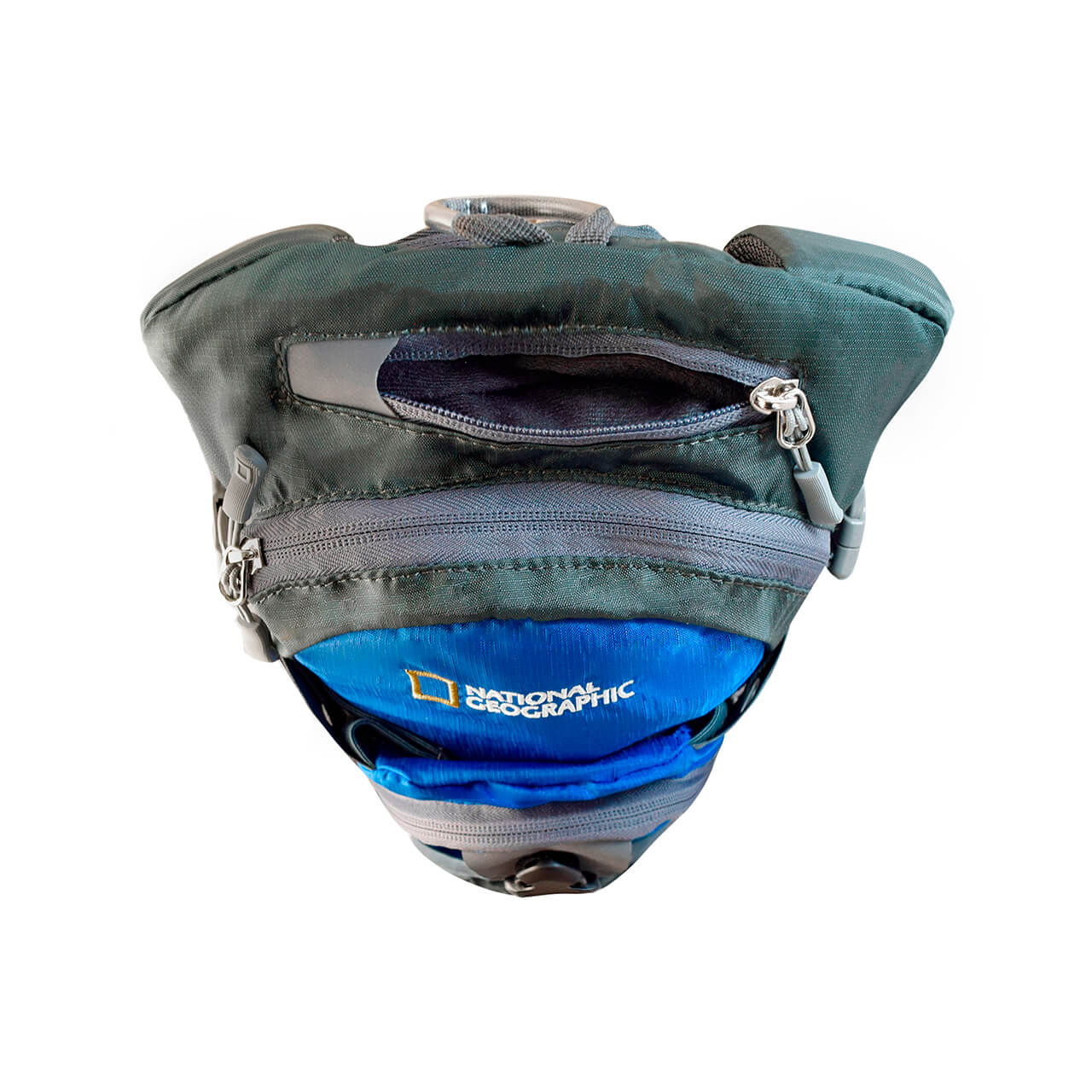 Foto 7 pulgar | Mochila De Hidratación National Geographic Hng1121, Azul Con Gris, Yakima 12 L Con Silbato Negro S.o.s.