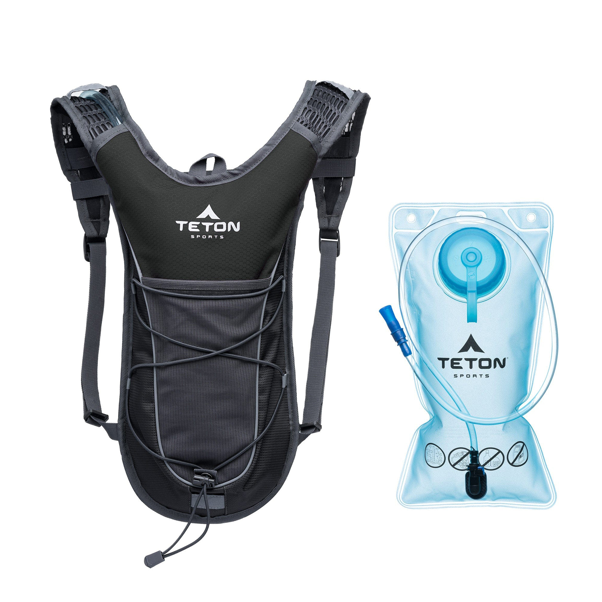 Mochila De Hidratación Trailrunner 2l Negra  Con Bolsa De Agua De 2l Teton