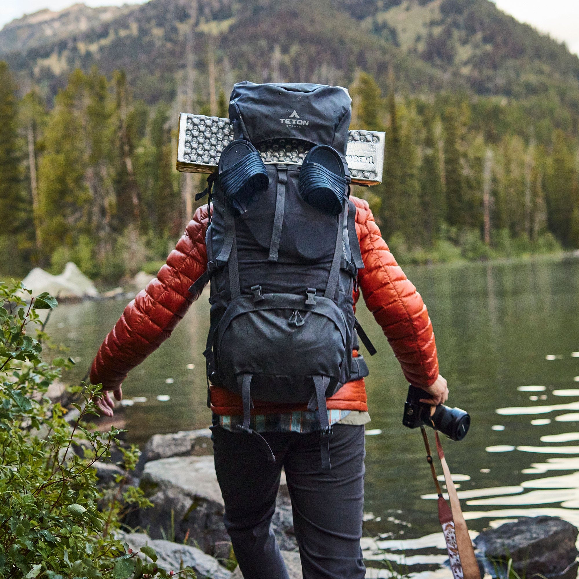 Foto 4 | Mochila De Hiking Backpacking Signal 65l Gris Teton