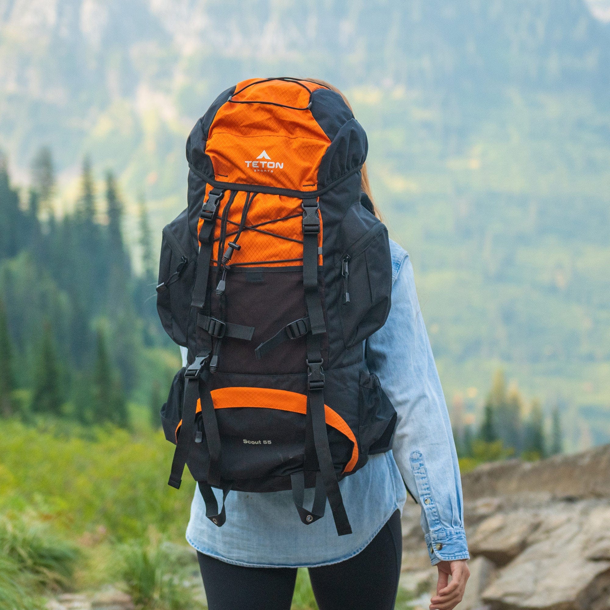 Foto 6 | Mochila para Backpacking Teton Naranja Scout 55 L