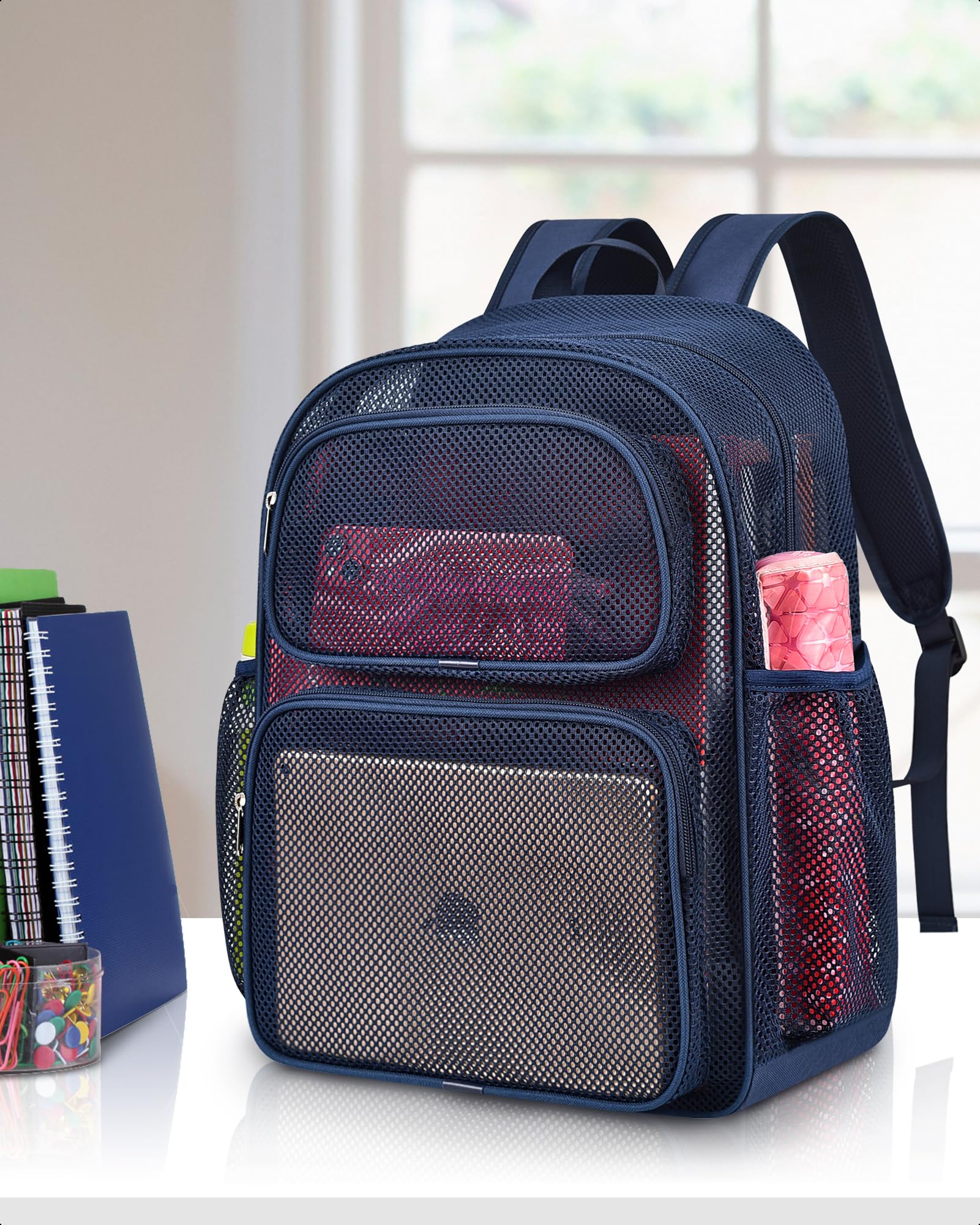 Foto 7 pulgar | Mochila May Tree Mesh Heavy Duty De Gran Capacidad Azul - Venta Internacional.