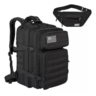 Foto 1 | Mochila Y Cangurera Táctica Militar Camping Impermeable Eo Safe Imports Esi-16859 Negro