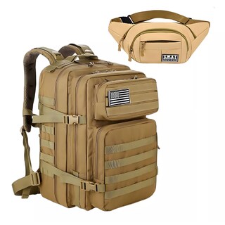 Foto 1 | Mochila Y Cangurera Táctica Militar Camping Impermeable Eo Safe Imports Esi-16858 Beige