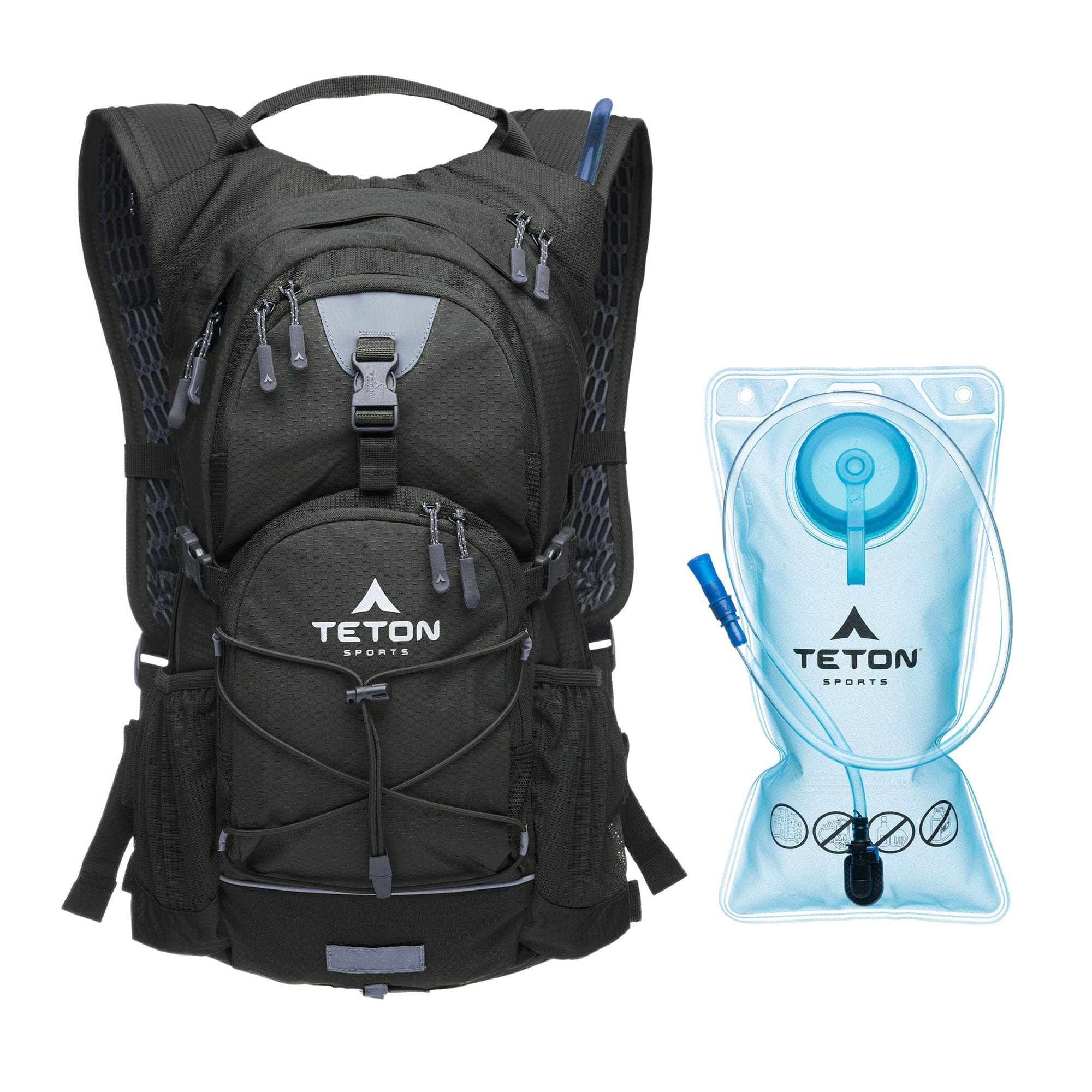 Foto 2 pulgar | Mochila De Hidratación Oasis 18l Negro Con Bolsa De Agua De 2l Teton