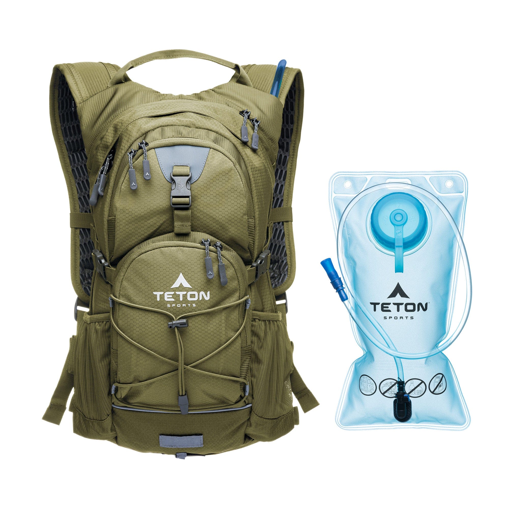 Foto 2 pulgar | Mochila De Hidratación Oasis 18l Verde Con Bolsa De Agua De 2l Teton