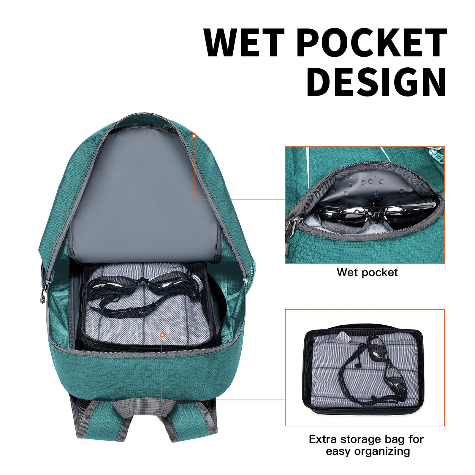 Foto 3 pulgar | Mochila Miycoo Ultraligera, Plegable, 45 L, Impermeable - Venta Internacional.