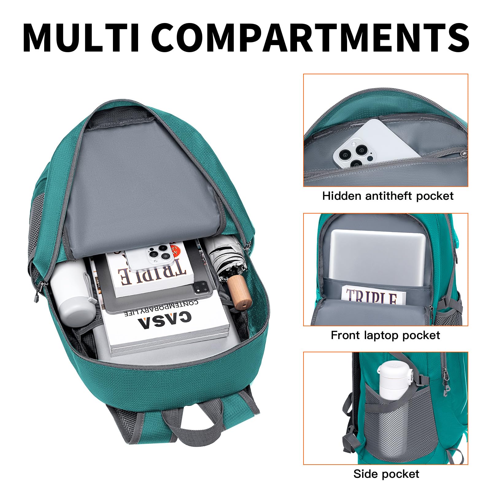 Foto 3 | Mochila Miycoo Ultraligera, Plegable, 45 L, Impermeable - Venta Internacional.
