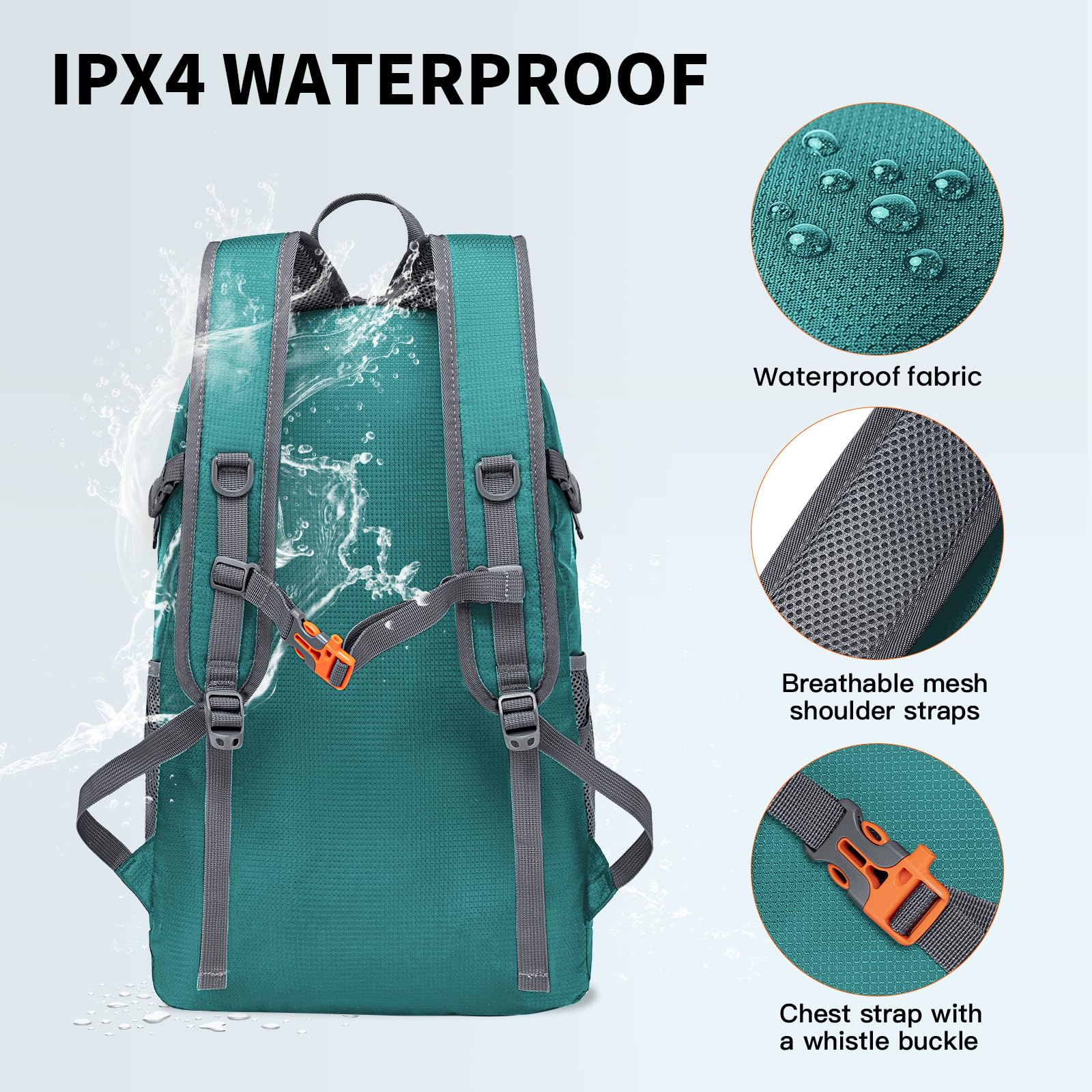 Foto 5 pulgar | Mochila Miycoo Ultraligera, Plegable, 45 L, Impermeable - Venta Internacional.