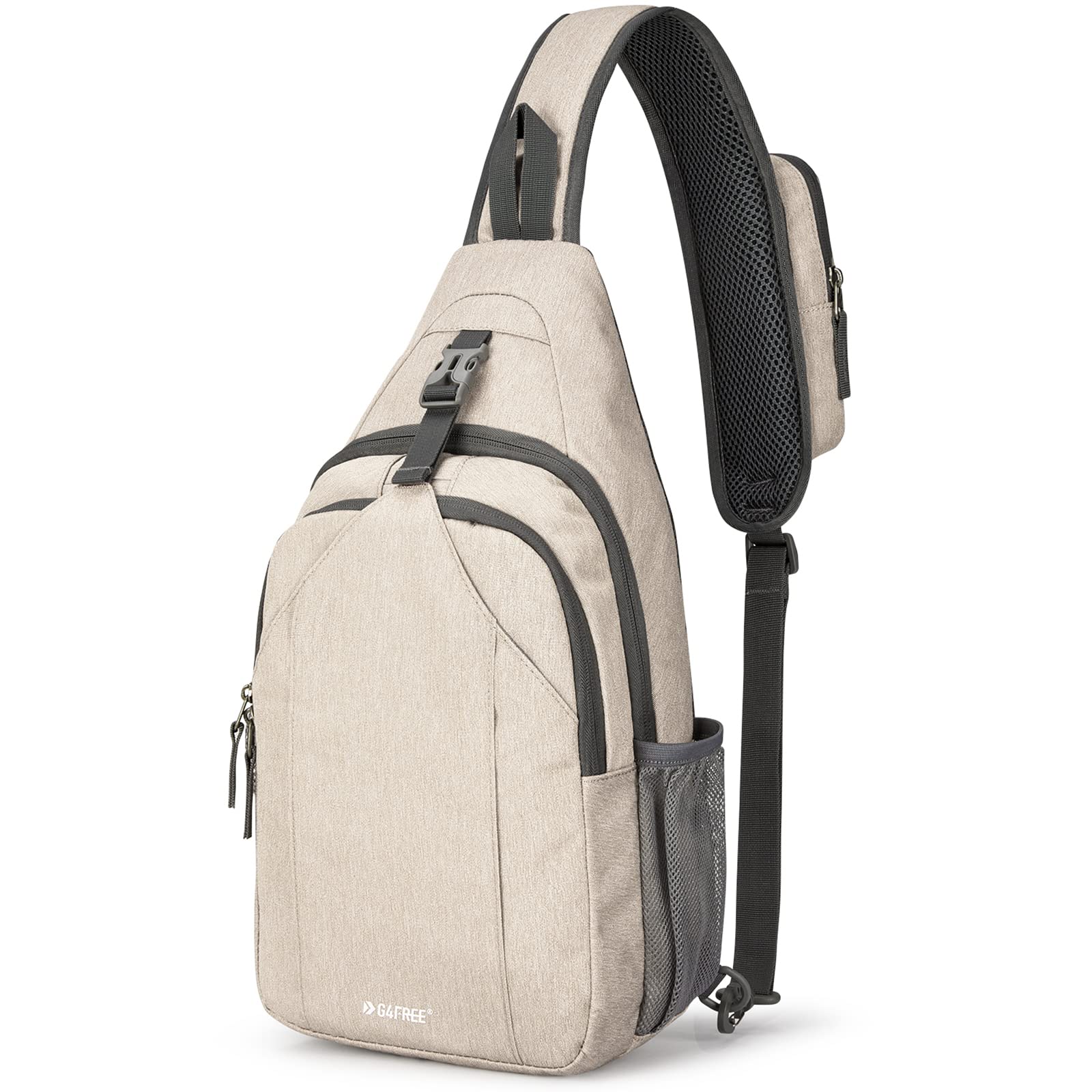 Foto 2 pulgar | Mochila Bandolera G4 Free Con Bloqueo Rfid Para Senderismo, Color Marfil - Venta Internacional.