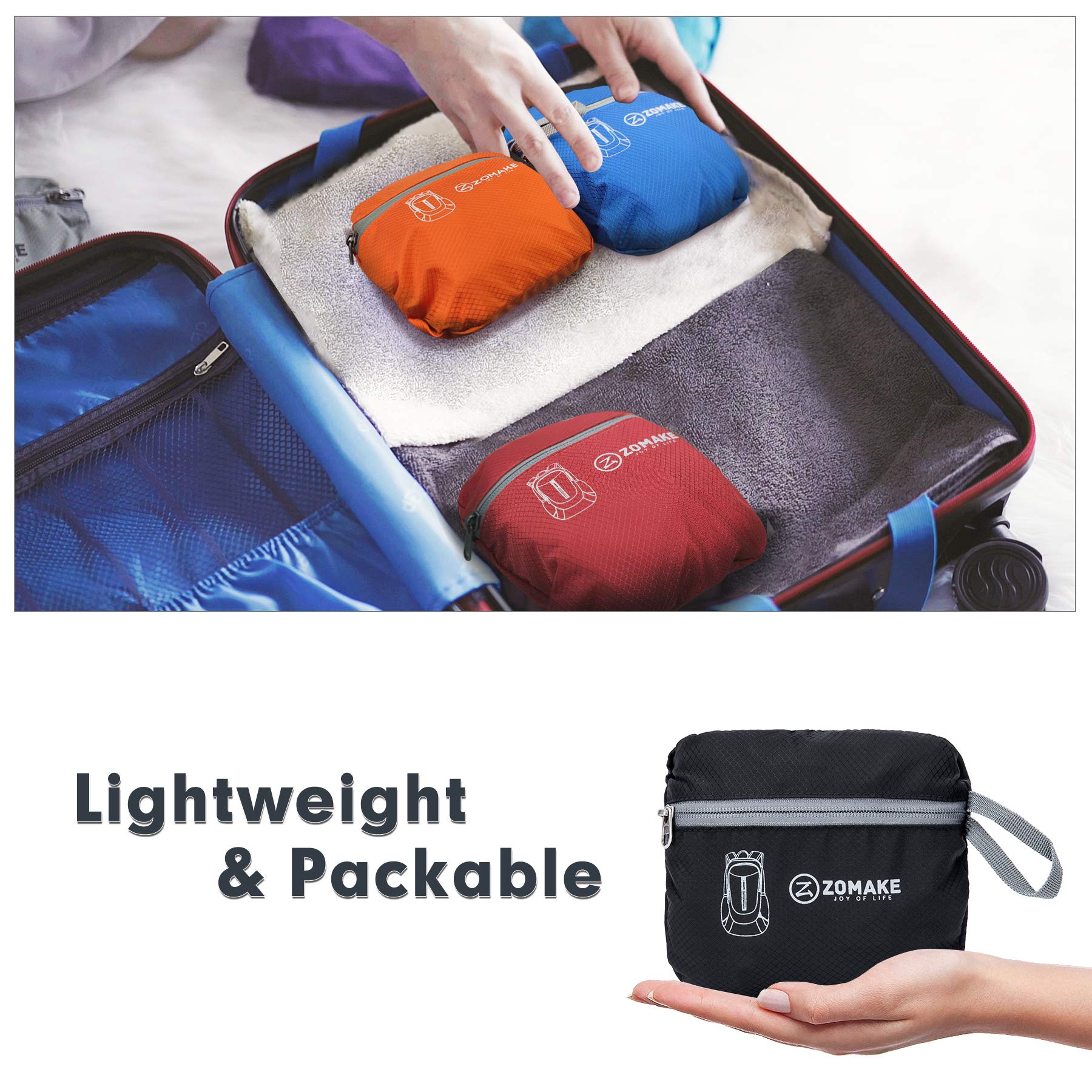 Foto 6 pulgar | Mochila Zomake Ultraligera Y Plegable De 25 Litros Para Viajes - Venta Internacional.