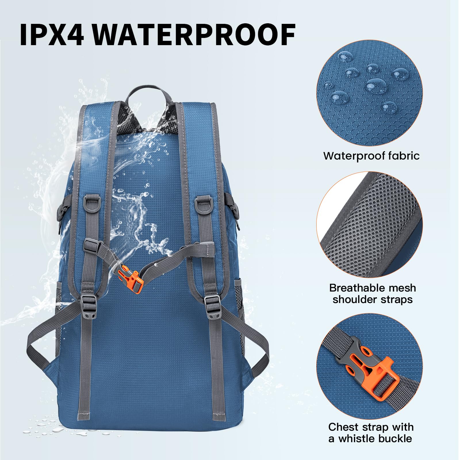 Foto 5 pulgar | Mochila Miycoo Ultraligera, Plegable, 45 L, Impermeable - Venta Internacional.