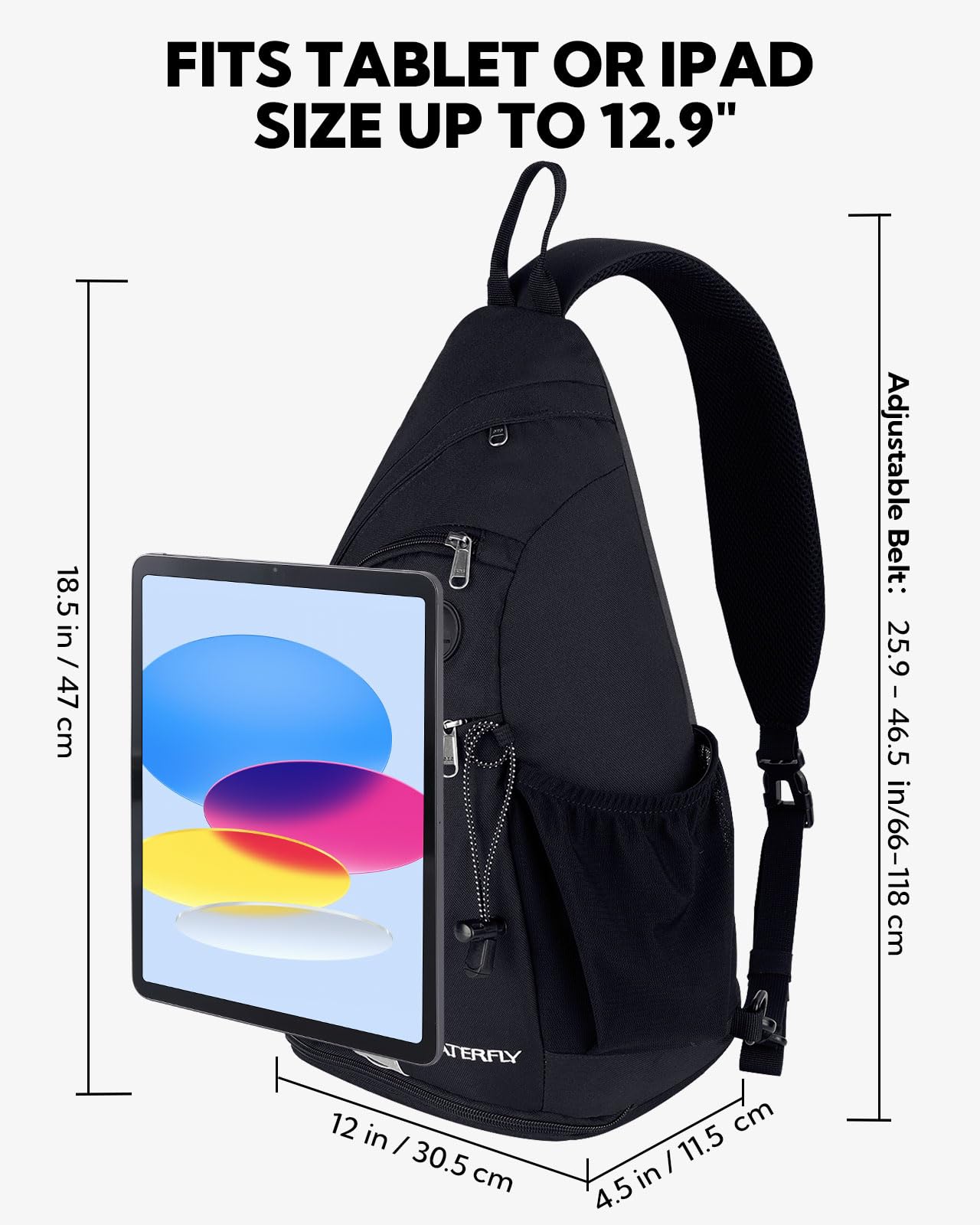 Foto 2 | Mochila Bandolera Waterfly De 18 Litros Para Portátil De 13 Pulgadas - Venta Internacional.