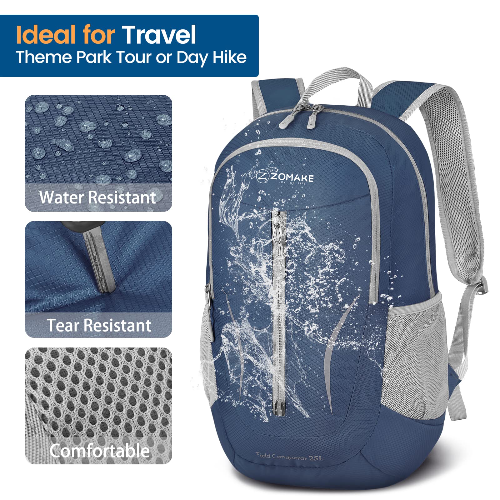 Foto 5 pulgar | Mochila Zomake Ultraligera, Plegable, 25 L, Resistente Al Agua - Venta Internacional.