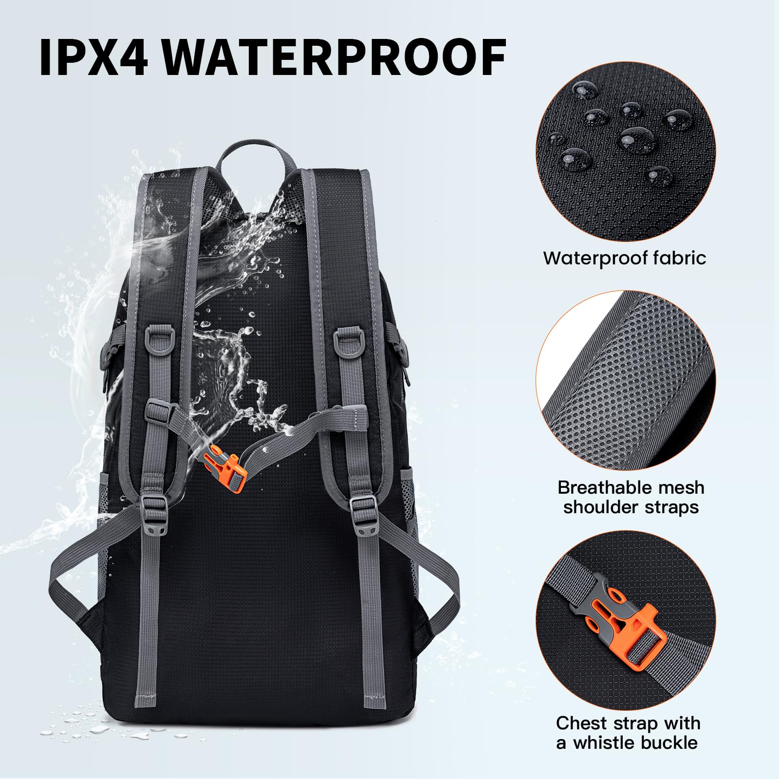 Foto 5 pulgar | Mochila Miycoo Ultraligera, Plegable, 45 L, Impermeable - Venta Internacional.