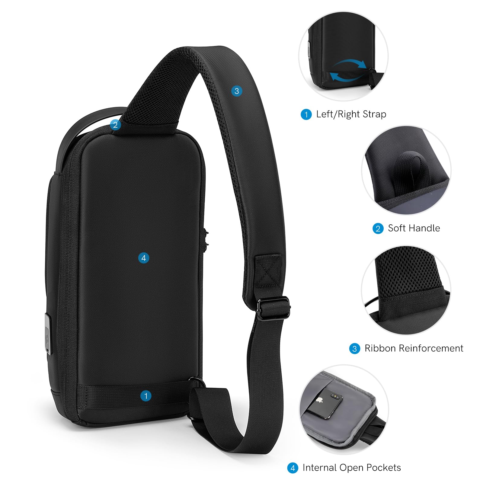 Foto 6 pulgar | Mochila Portabebés Kingsons Antirrobo Con Candado Y Cargador, Color Negro - Venta Internacional.
