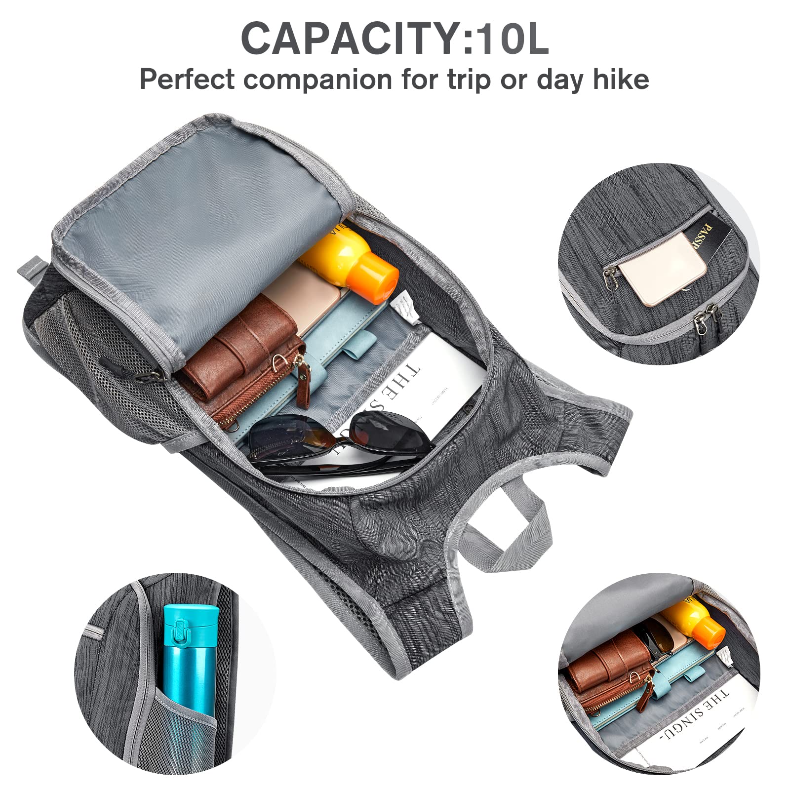 Foto 3 pulgar | Mochila De Senderismo G4free Ligera De 10 L/15 L, Plegable E Impermeable - Venta Internacional.