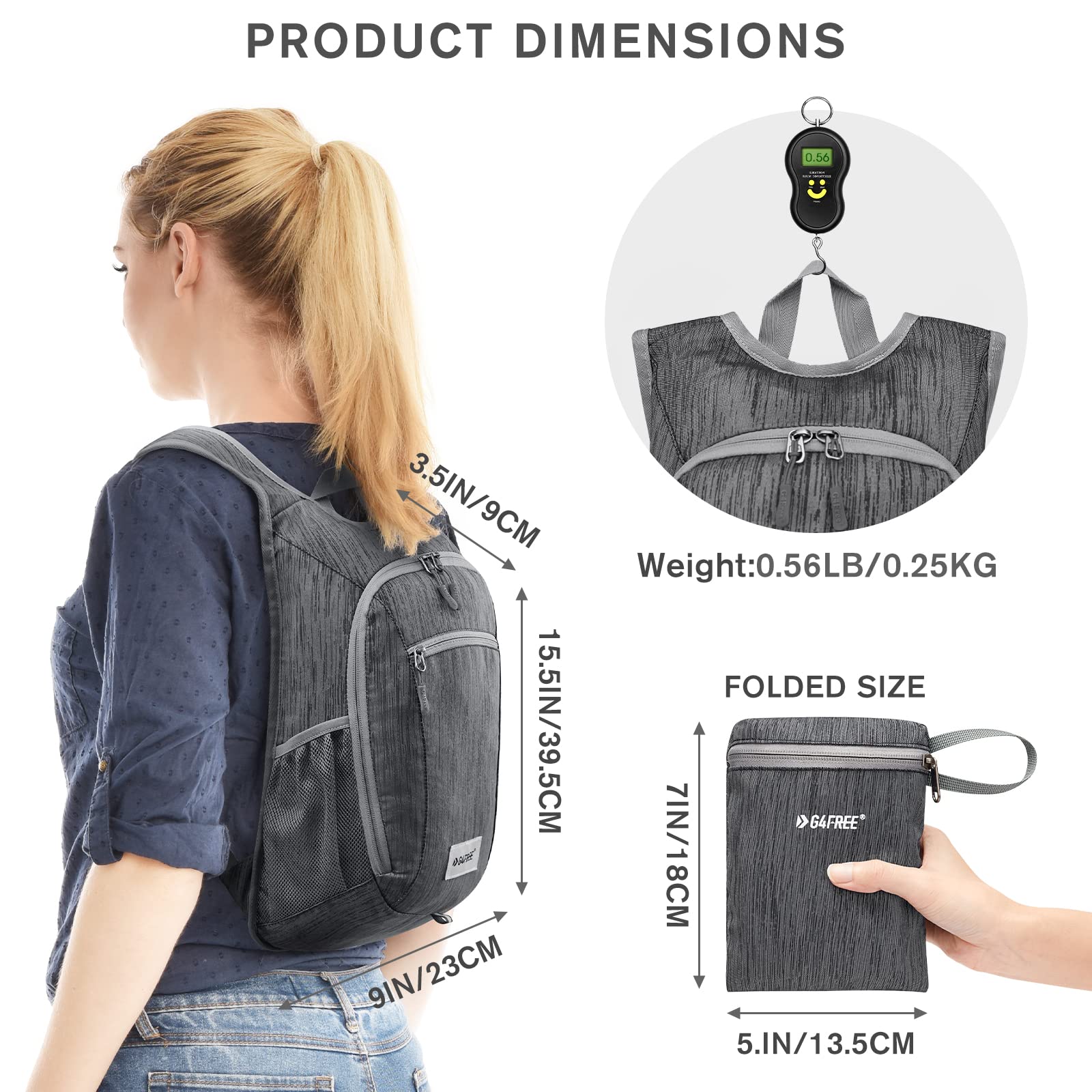 Foto 4 pulgar | Mochila De Senderismo G4free Ligera De 10 L/15 L, Plegable E Impermeable - Venta Internacional.