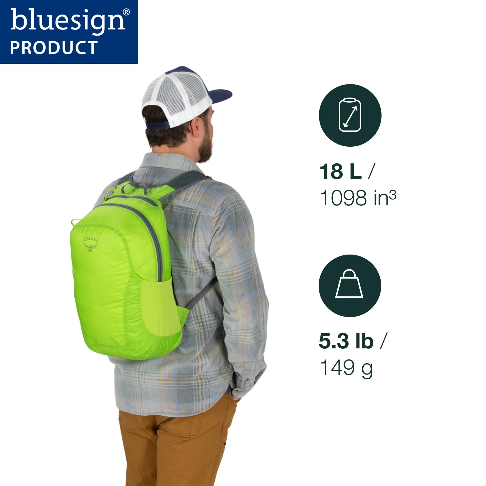 Foto 3 pulgar | Mochila Osprey, Ultraligera Y Plegable, Paquete Azul - Venta Internacional.