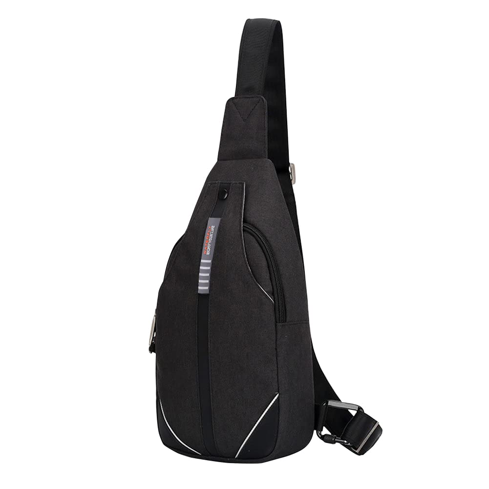 Mochila Bandolera Waterfly Antirrobo Para Viajes Y Senderismo, Color Negro - Venta Internacional.