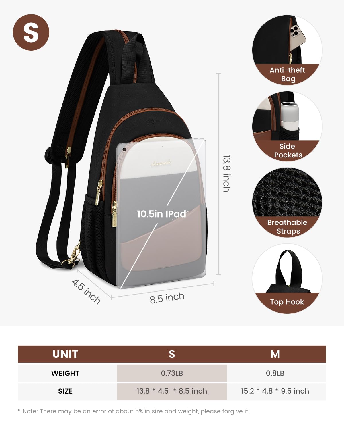 Foto 7 pulgar | Bandolera Lovevook Para Mujer, Mochila Convertible, Color Negro - Venta Internacional.