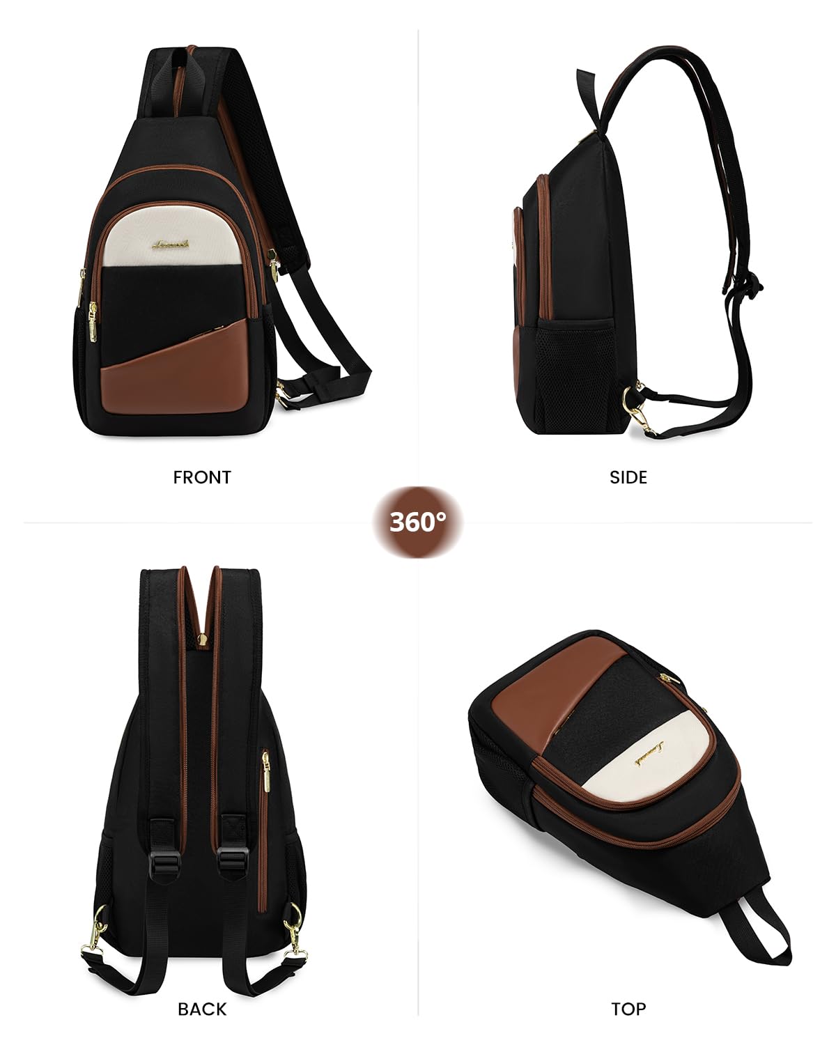 Foto 8 pulgar | Bandolera Lovevook Para Mujer, Mochila Convertible, Color Negro - Venta Internacional.