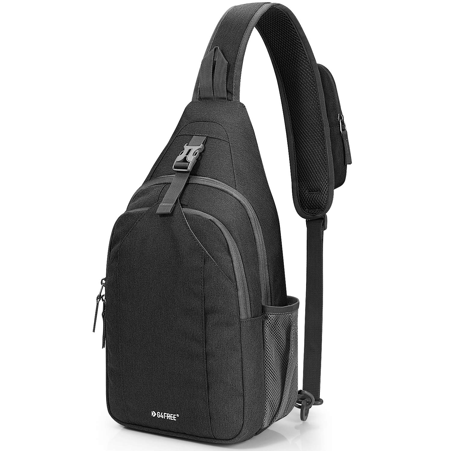 Mochila Bandolera G4free Con Bloqueo Rfid Negra - Venta Internacional.