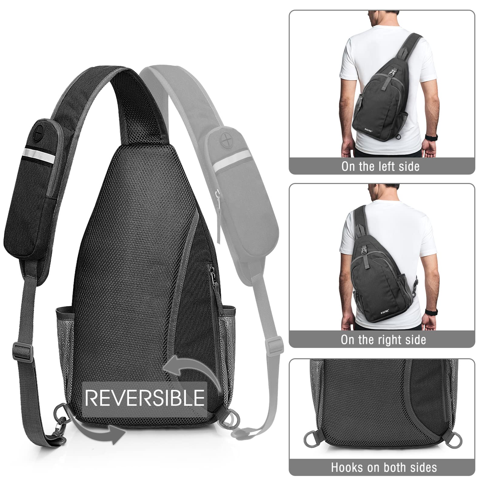 Foto 5 pulgar | Mochila Bandolera G4free Con Bloqueo Rfid Negra - Venta Internacional.