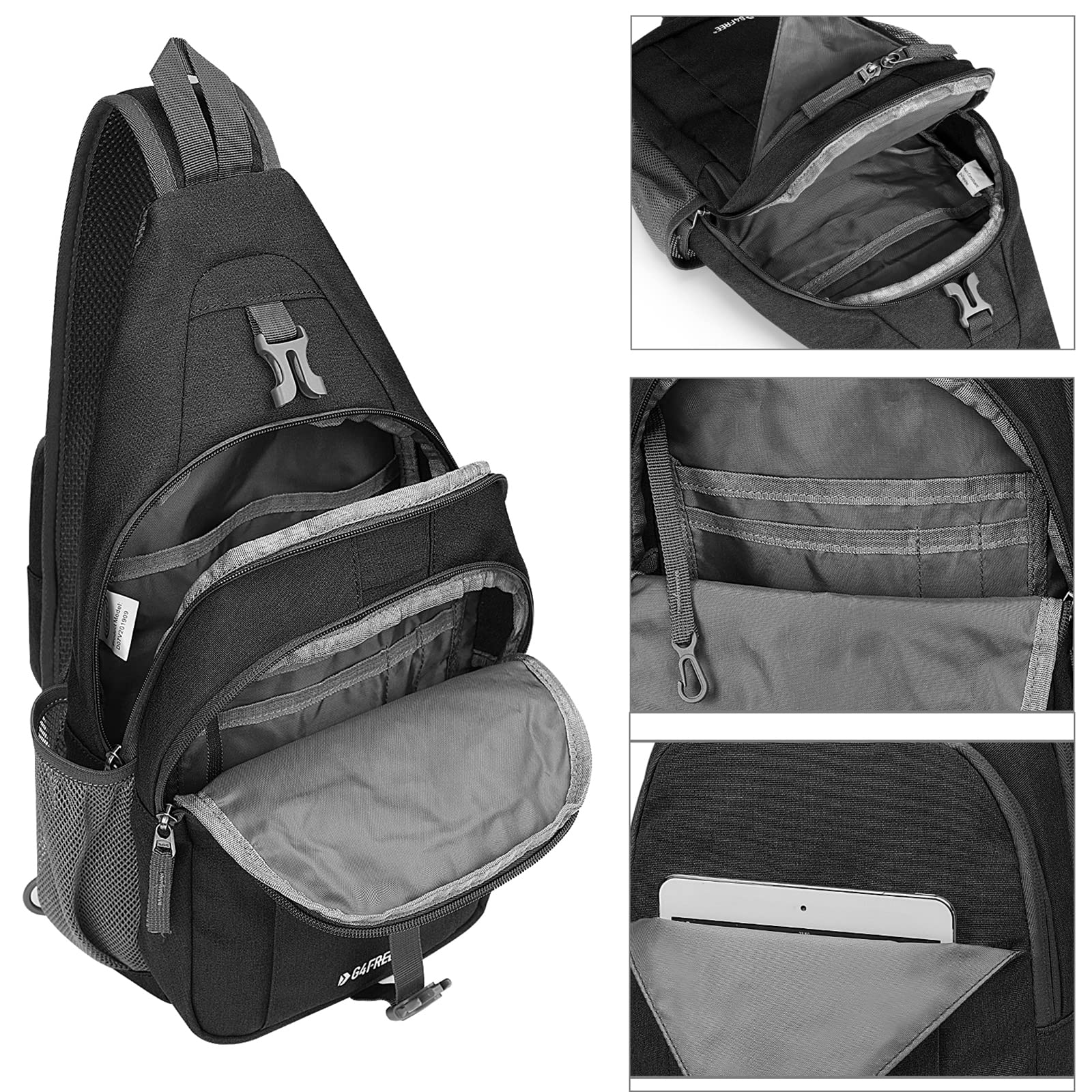 Foto 6 pulgar | Mochila Bandolera G4free Con Bloqueo Rfid Negra - Venta Internacional.