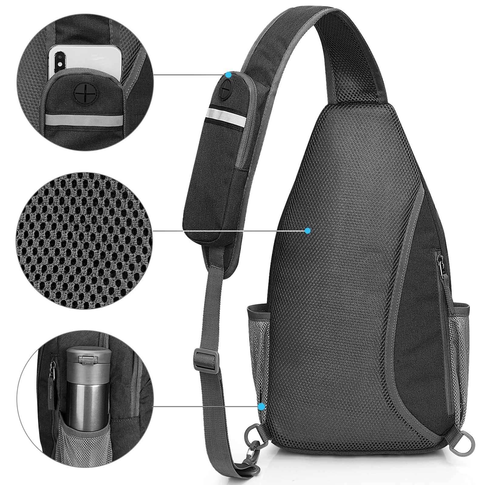 Foto 8 pulgar | Mochila Bandolera G4free Con Bloqueo Rfid Negra - Venta Internacional.
