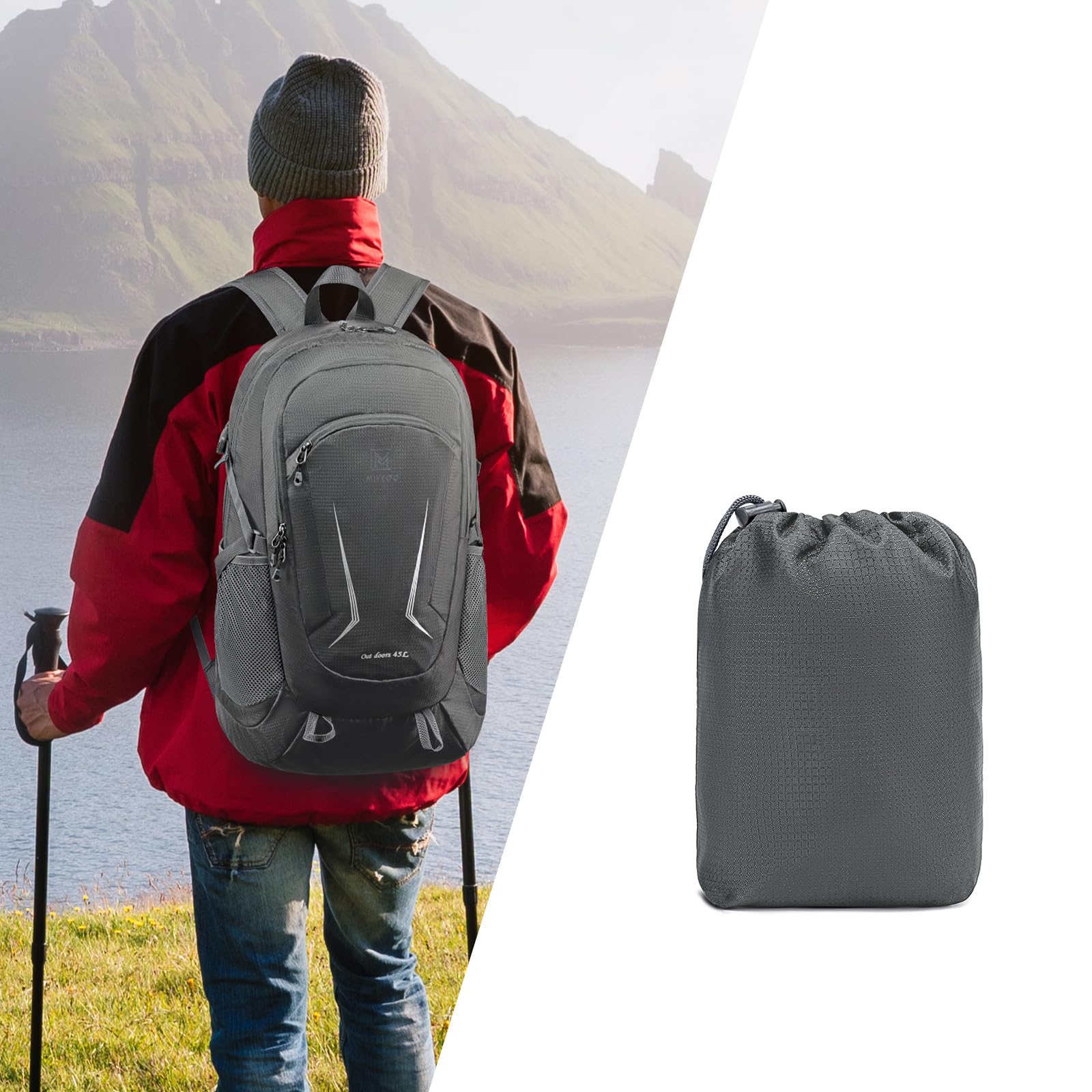 Foto 8 pulgar | Mochila Miycoo Ultraligera De 45 Litros Impermeable Para Viajes - Venta Internacional.