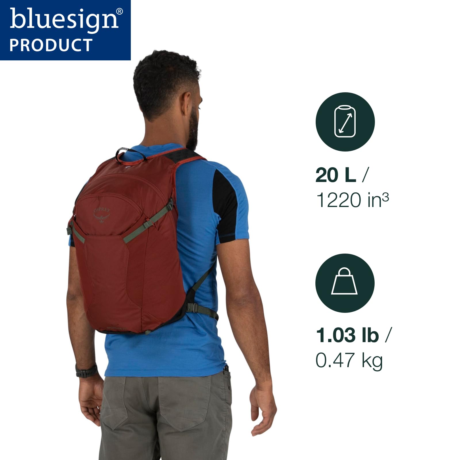 Foto 3 pulgar | Mochila De Senderismo Osprey Sportlite 20l, Unisex, Gris Oscuro - Venta Internacional.