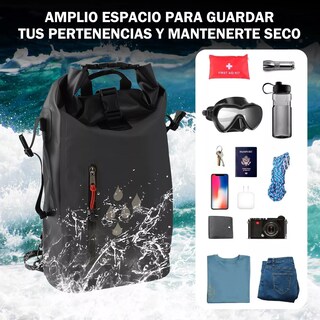 Foto 2 | Mochila Impermeable Para Camping Accesorios Tactico Eo Safe Imports Esi-18221 Negro