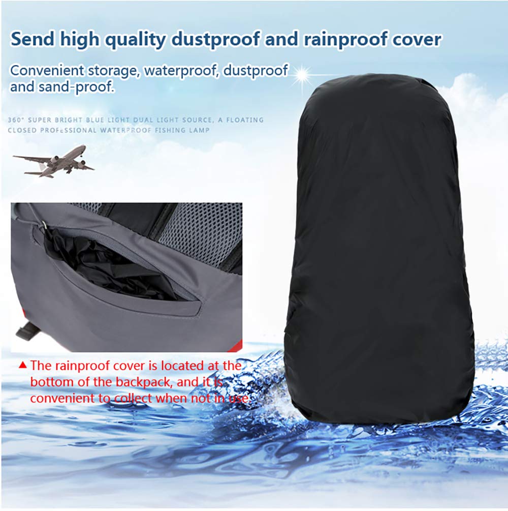 Foto 8 pulgar | Mochila Bseash Impermeable De 60 Litros Para Senderismo Y Acampada Con Funda Para Lluvia - Venta Internacional.
