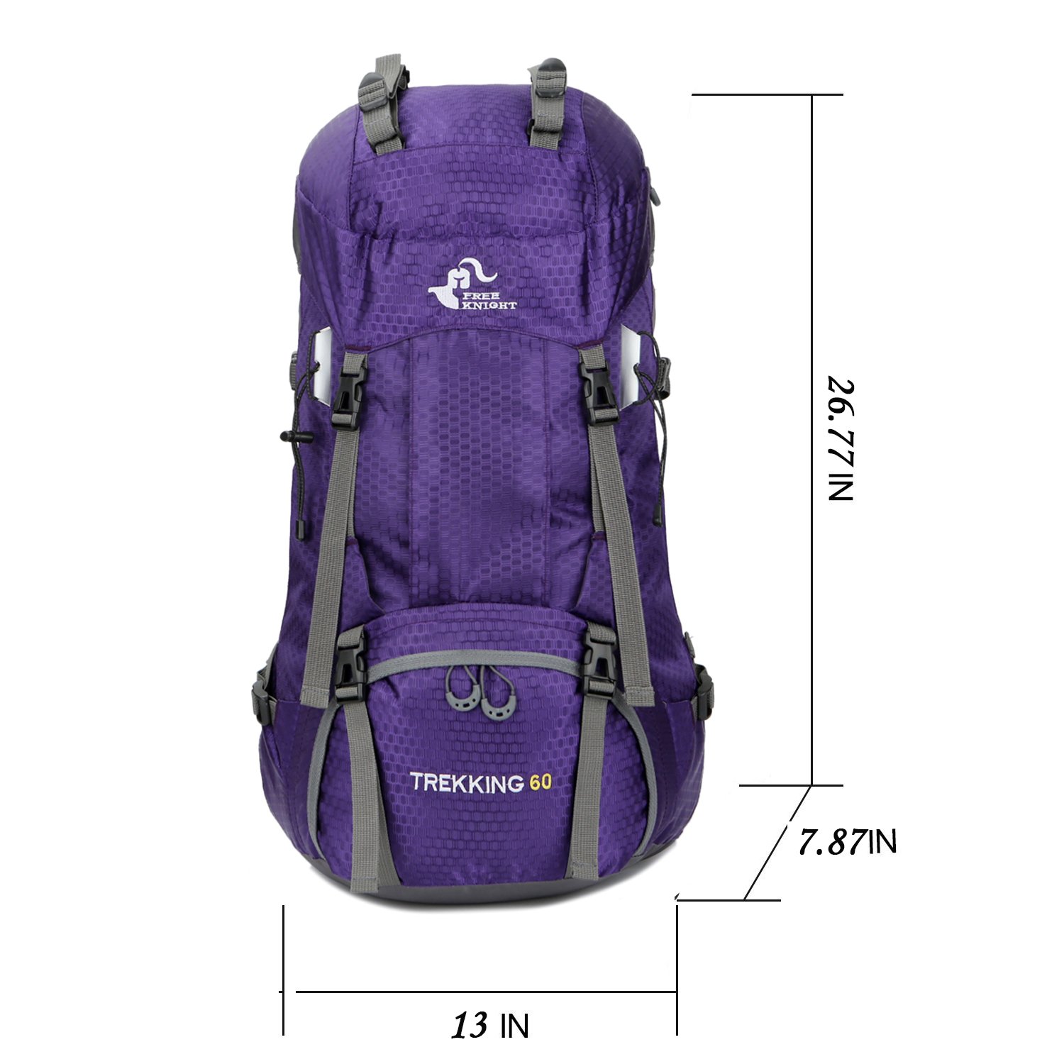 Foto 3 pulgar | Mochila Bseash Impermeable De 60 Litros Para Senderismo Y Acampada Con Funda Para Lluvia - Venta Internacional.
