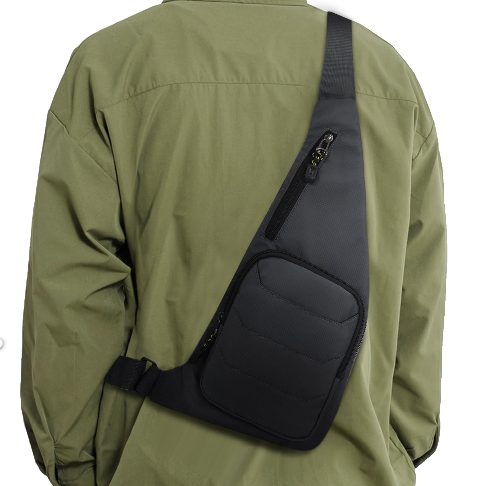 Foto 1 | Bolso Bandolera Pequeño Para Hombre Y Mujer, Bandolera, Gris - Venta Internacional.