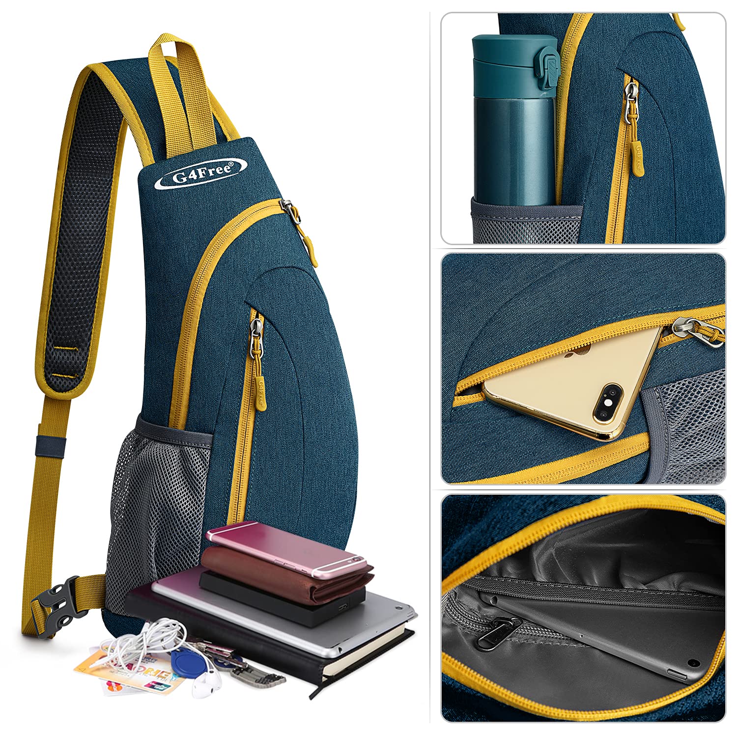 Foto 5 | Mochila Bandolera G4free, Bandolera, Azul Oscuro - Venta Internacional.