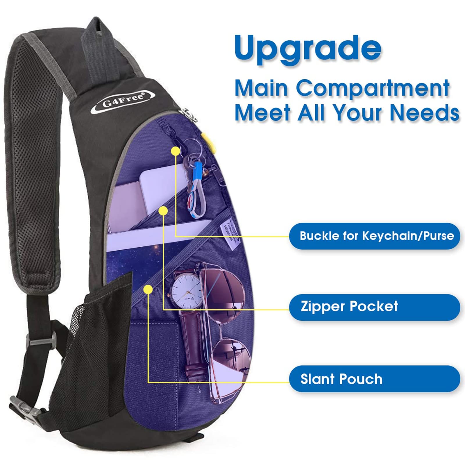 Foto 4 pulgar | Mochila Bandolera Tipo Bandolera G4free Para Hombre Y Mujer - Venta Internacional.