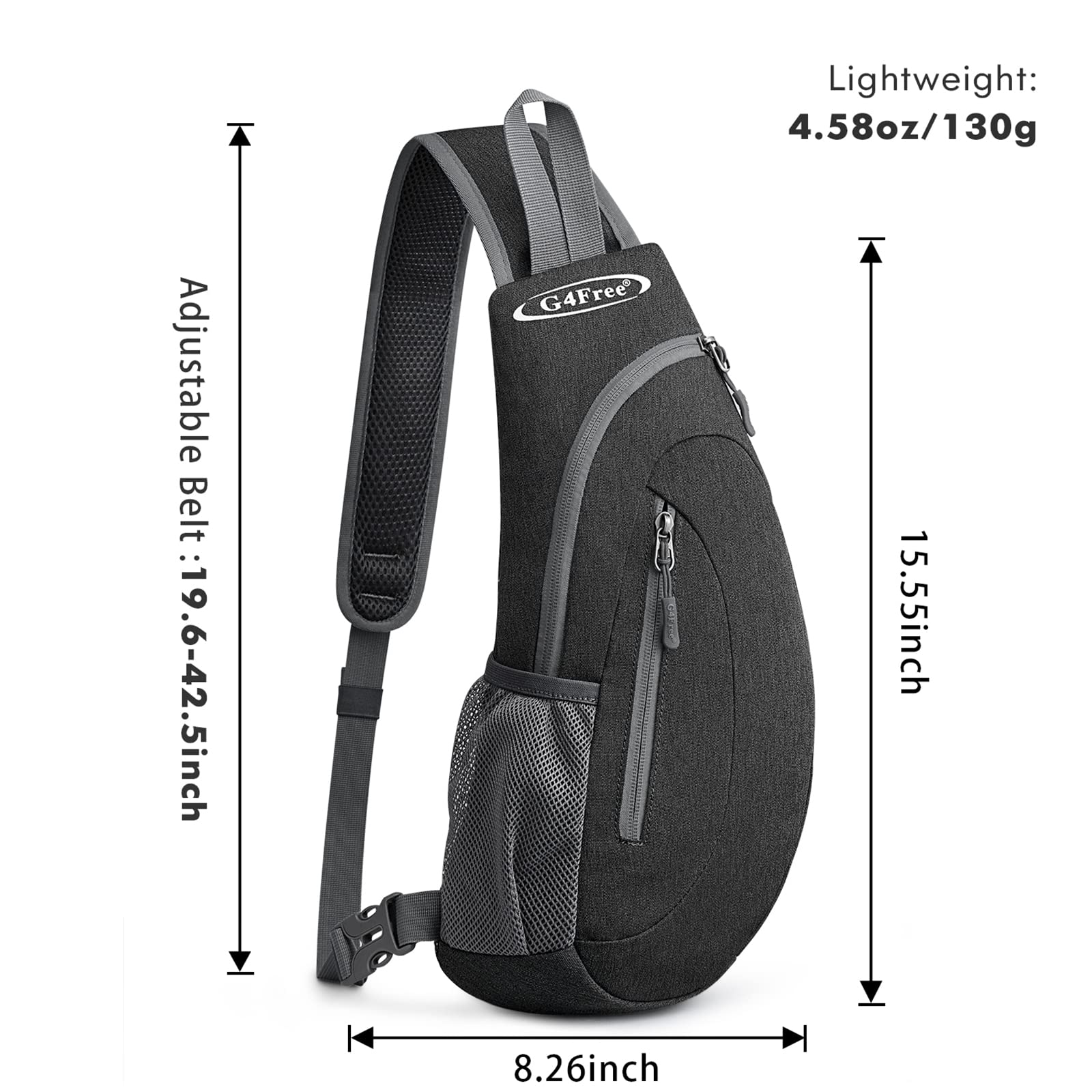 Foto 6 pulgar | Mochila Bandolera G4free, Bandolera, Gris Oscuro - Venta Internacional.