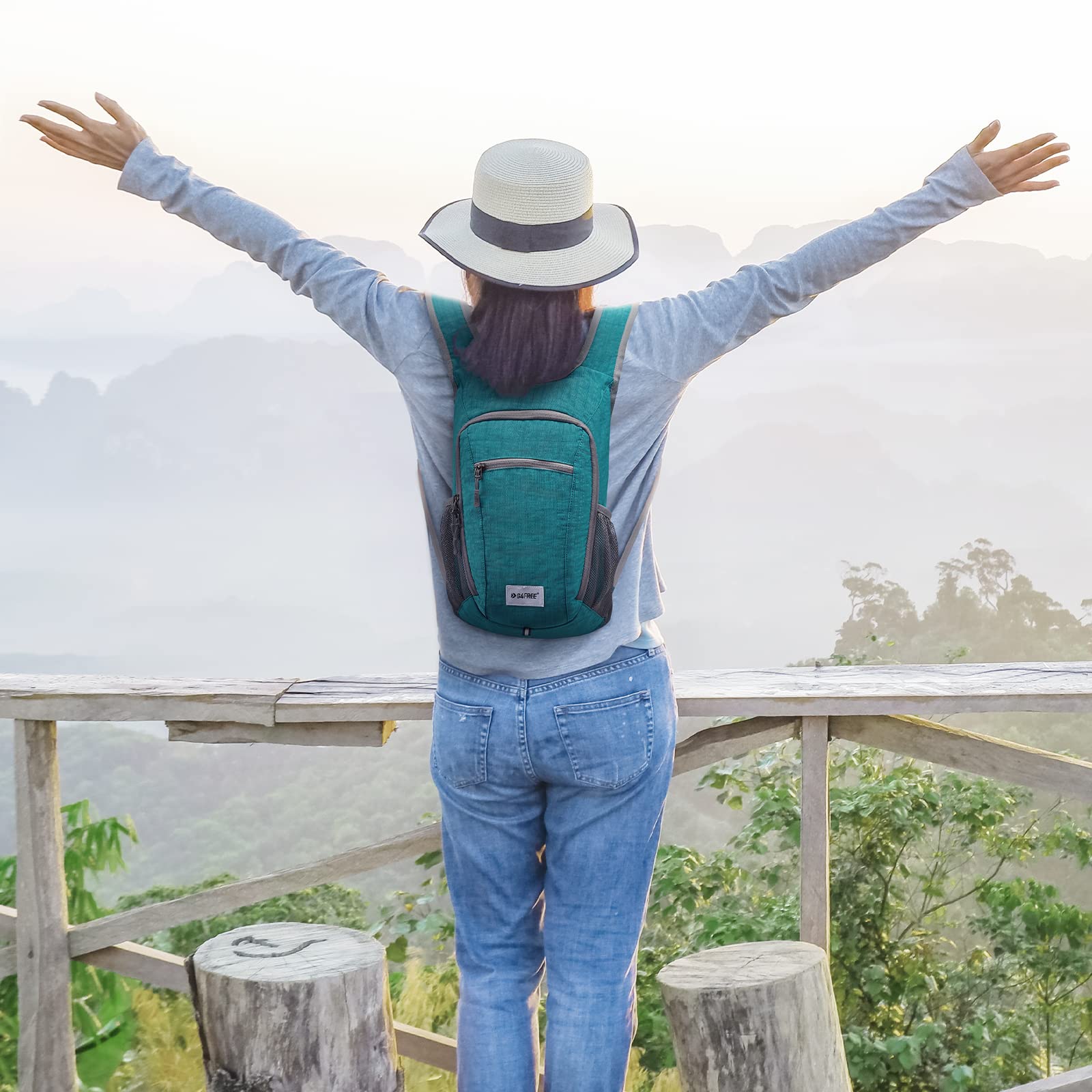 Foto 2 | Mochila De Senderismo G4free Ligera De 10 L/15 L, Plegable E Impermeable - Venta Internacional.