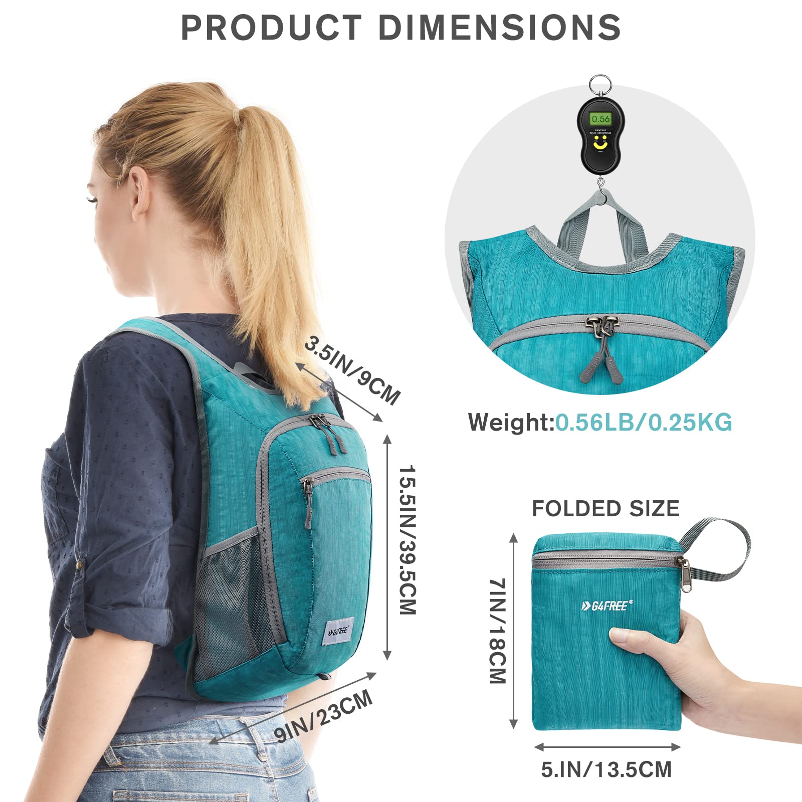 Foto 5 pulgar | Mochila De Senderismo G4free Ligera De 10 L/15 L, Plegable E Impermeable - Venta Internacional.