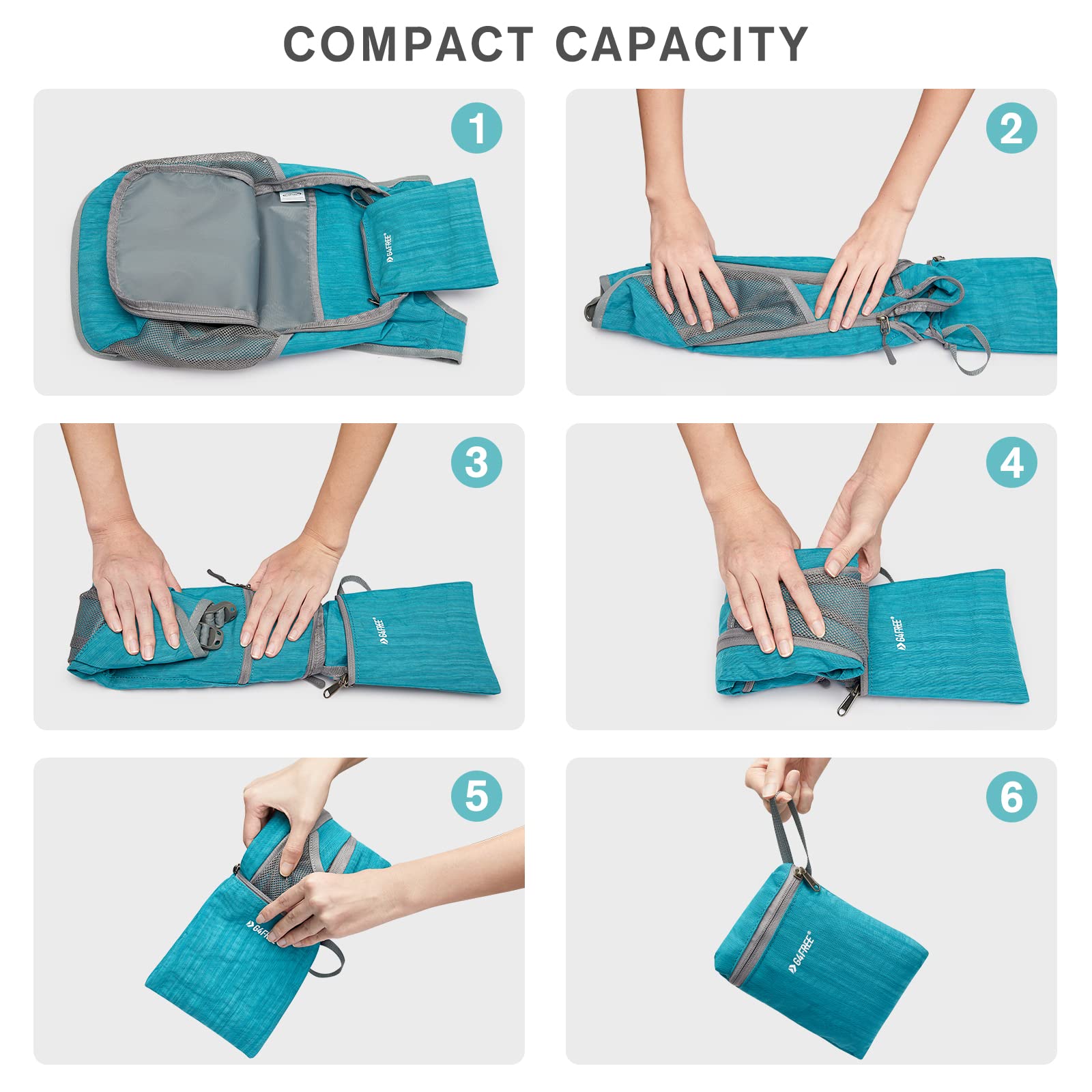 Foto 8 pulgar | Mochila De Senderismo G4free Ligera De 10 L/15 L, Plegable E Impermeable - Venta Internacional.
