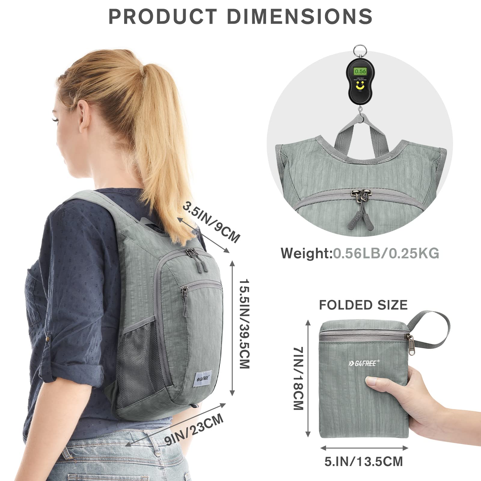 Foto 4 pulgar | Mochila De Senderismo G4free Ligera De 10 L/15 L, Plegable E Impermeable - Venta Internacional.