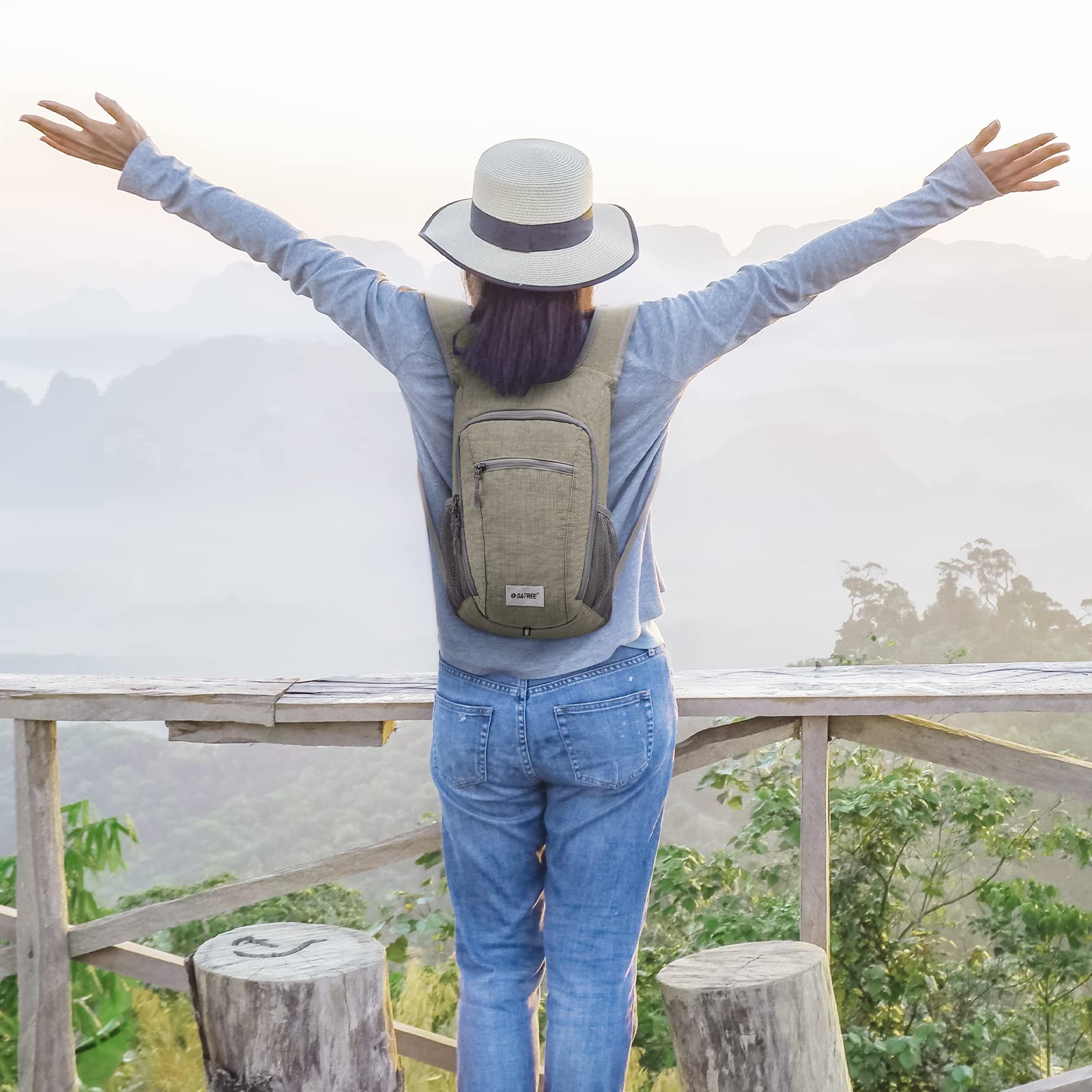 Foto 2 | Mochila De Senderismo G4free Ligera De 10 L/15 L, Plegable E Impermeable - Venta Internacional.