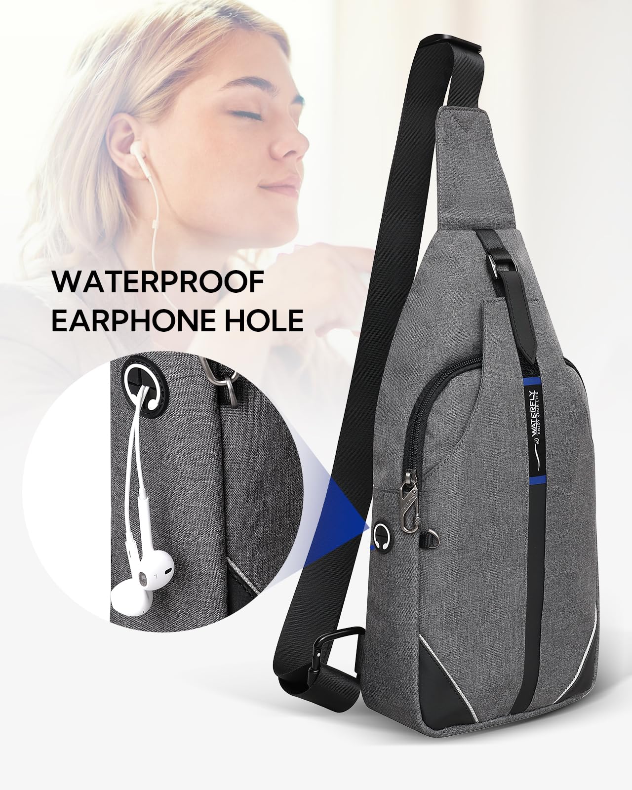 Foto 8 pulgar | Mochila Bandolera Waterfly Antirrobo Para Viajes - Venta Internacional.