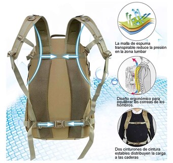 Foto 3 | Mochila De Camping Eo Safe Imports ESI-1441 Color Beige