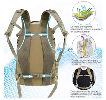Foto 3 | Language Mochila De Camping Eo Safe Imports Esi-1441 Color Beige