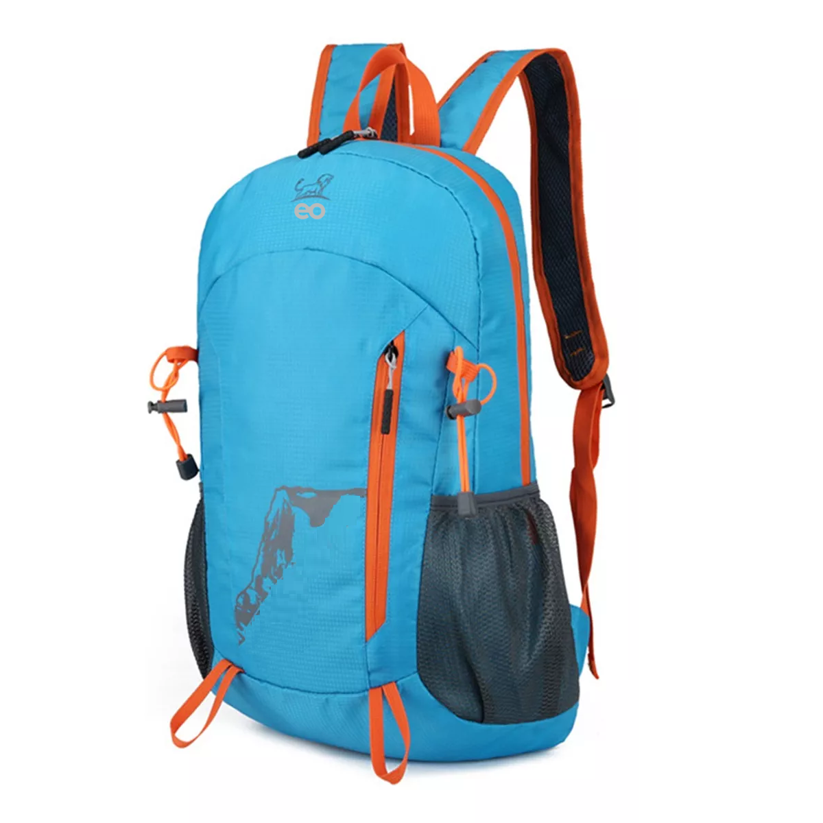 Foto 2 pulgar | Language Mochila Senderismo Portátil Bolsa Hombro Plegable Impermeable Eo Safe Imports Esi-18219-1 Azul