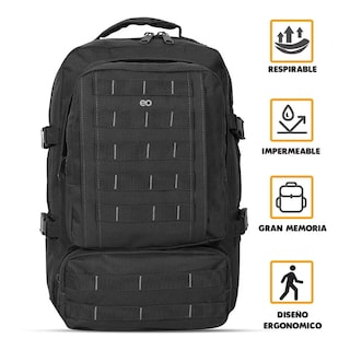 Foto 2 | Mochila Táctica Militar Portátil Mutilusos Eo Safe Imports Esi-4560-1 Negro