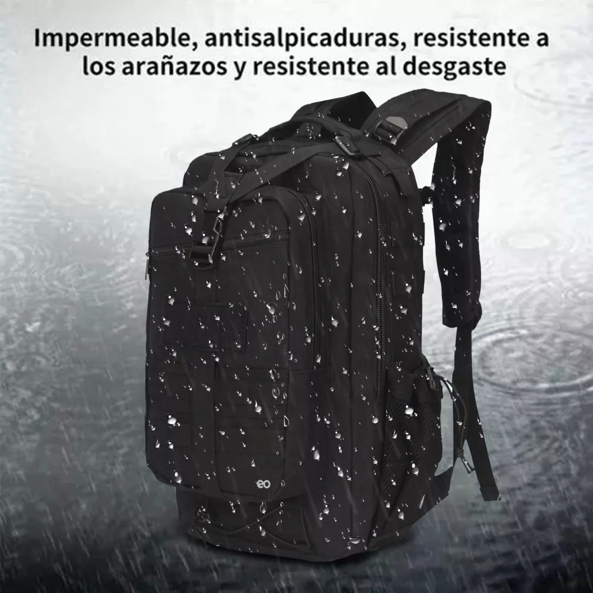 Foto 4 pulgar | Mochila Táctica Militar De Camping Exterior Impermeable Eo Safe Imports Esi-13303-1 Negro